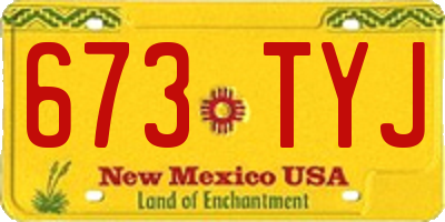 NM license plate 673TYJ