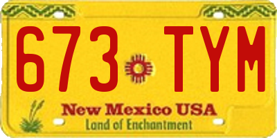 NM license plate 673TYM