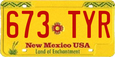 NM license plate 673TYR