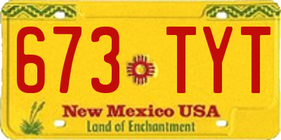 NM license plate 673TYT