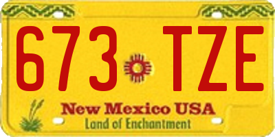 NM license plate 673TZE