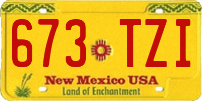 NM license plate 673TZI