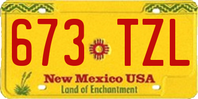 NM license plate 673TZL