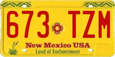 NM license plate 673TZM