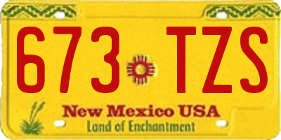 NM license plate 673TZS