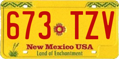 NM license plate 673TZV