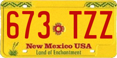 NM license plate 673TZZ
