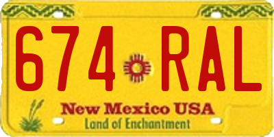 NM license plate 674RAL