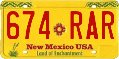 NM license plate 674RAR