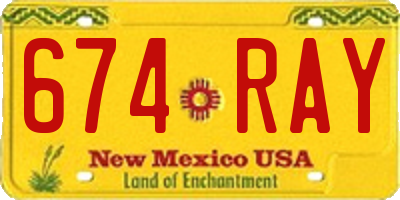 NM license plate 674RAY
