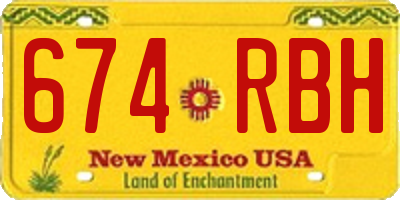 NM license plate 674RBH