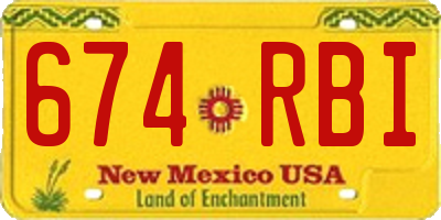 NM license plate 674RBI