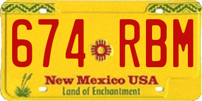 NM license plate 674RBM