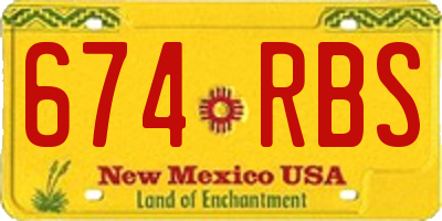 NM license plate 674RBS