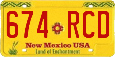 NM license plate 674RCD