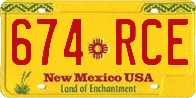 NM license plate 674RCE