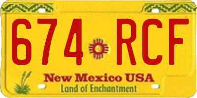 NM license plate 674RCF