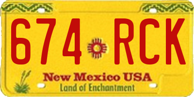 NM license plate 674RCK