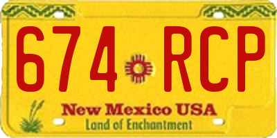 NM license plate 674RCP