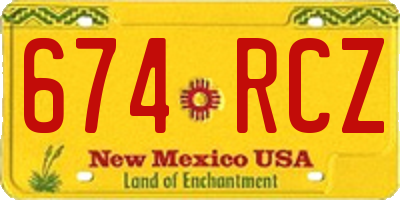 NM license plate 674RCZ