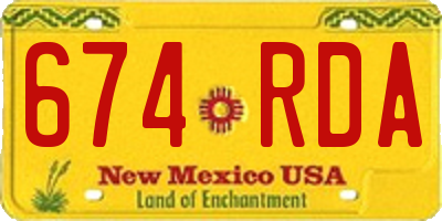 NM license plate 674RDA