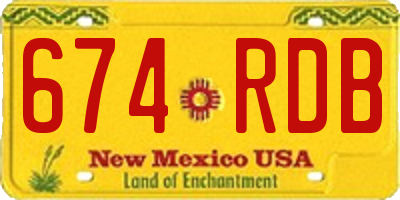 NM license plate 674RDB