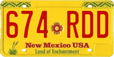 NM license plate 674RDD