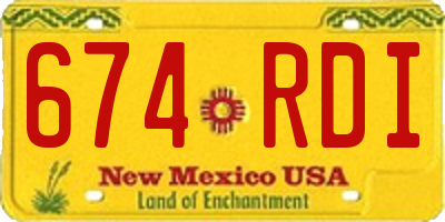 NM license plate 674RDI