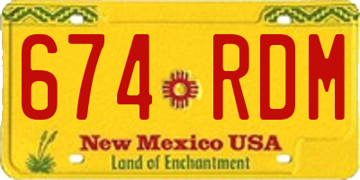 NM license plate 674RDM