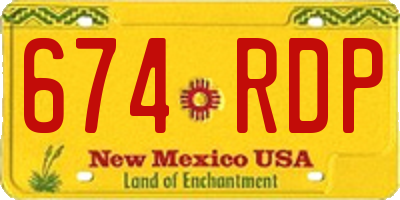 NM license plate 674RDP
