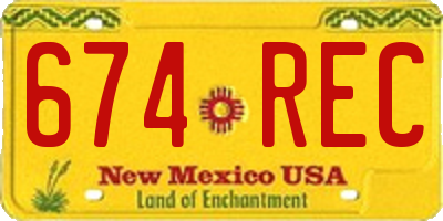 NM license plate 674REC