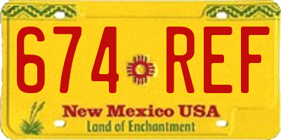 NM license plate 674REF