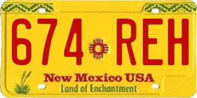 NM license plate 674REH