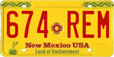 NM license plate 674REM