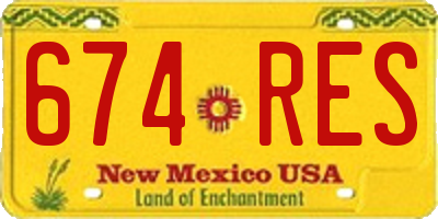 NM license plate 674RES