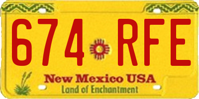 NM license plate 674RFE