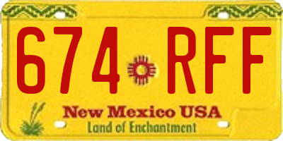 NM license plate 674RFF