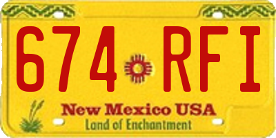 NM license plate 674RFI