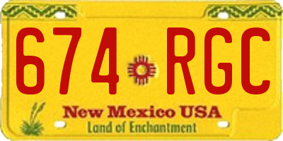NM license plate 674RGC