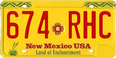 NM license plate 674RHC