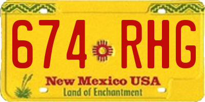 NM license plate 674RHG
