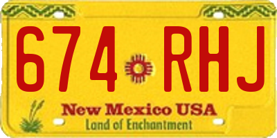 NM license plate 674RHJ