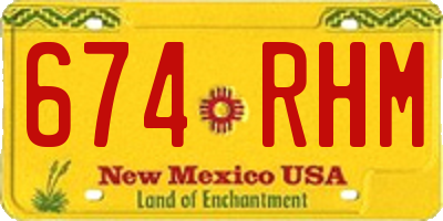 NM license plate 674RHM
