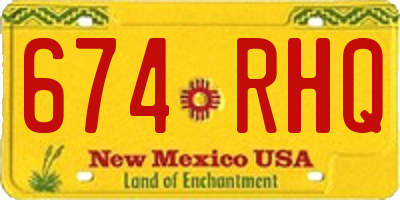 NM license plate 674RHQ