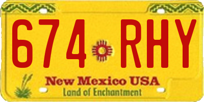 NM license plate 674RHY