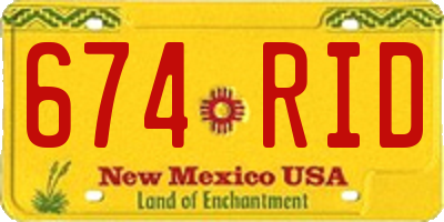 NM license plate 674RID