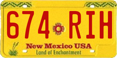 NM license plate 674RIH