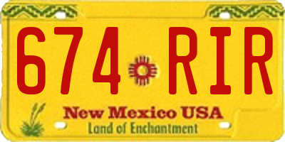 NM license plate 674RIR