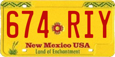 NM license plate 674RIY