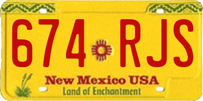 NM license plate 674RJS